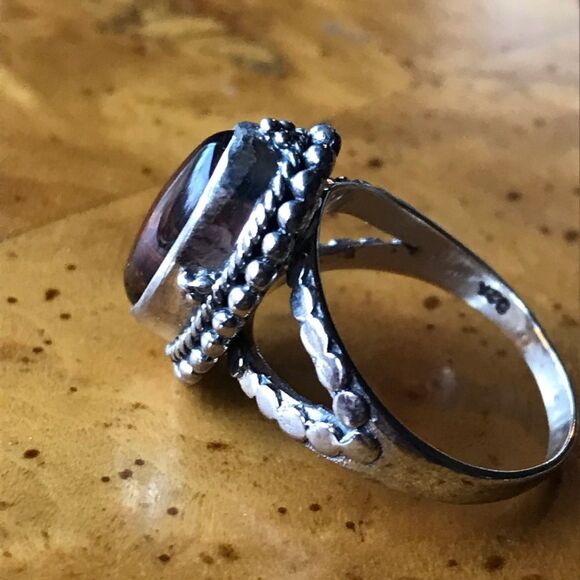 Natural Baltic Amber Sterling Silver Ring Size 7 Discounted - Picture 12 of 12